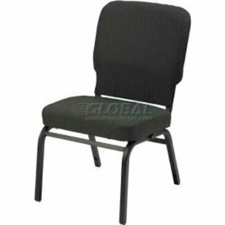 KFI KFI Oversized Church Chair - Armless - Stacking - Emerald Fabric/Black Frame HTB1040SB-2419